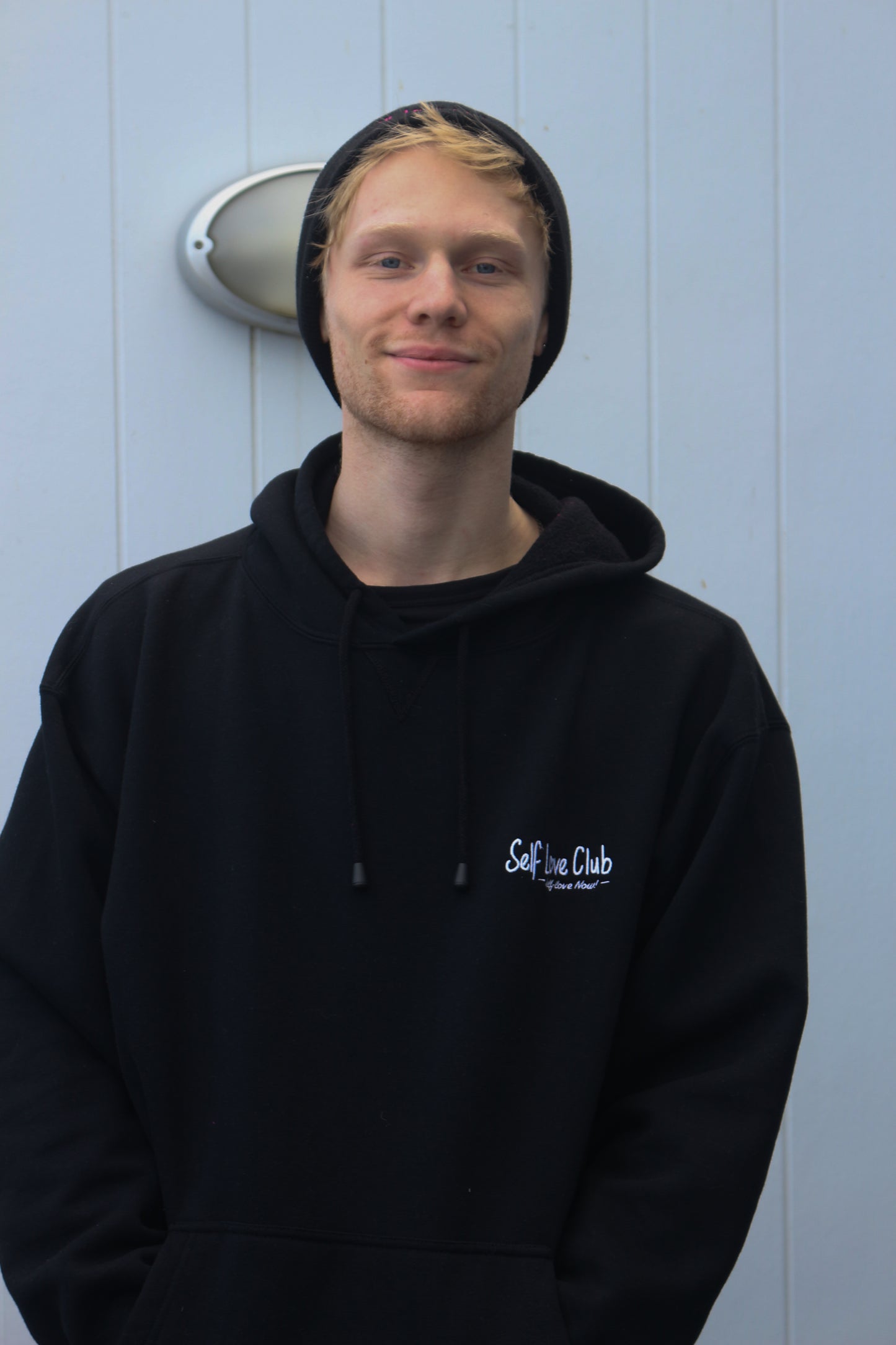 Self Love Club - Black Hoodie & White Branding