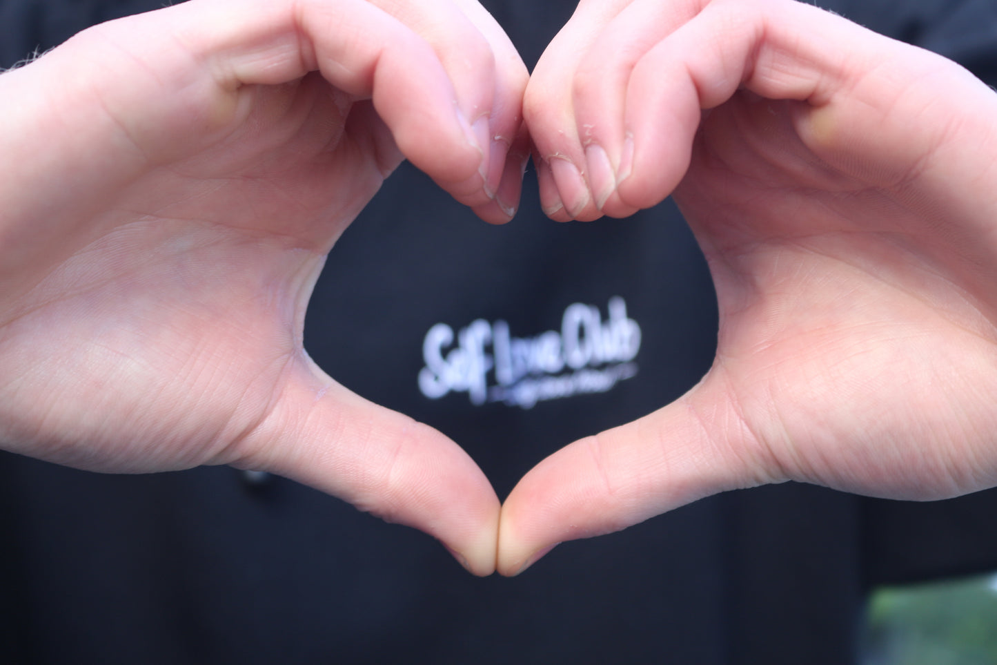 Self Love Club - Black Hoodie & White Branding