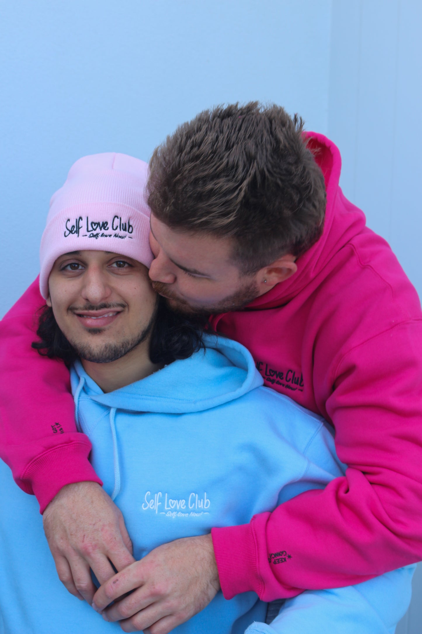 Self Love Club - Pink Beanie Black Branding