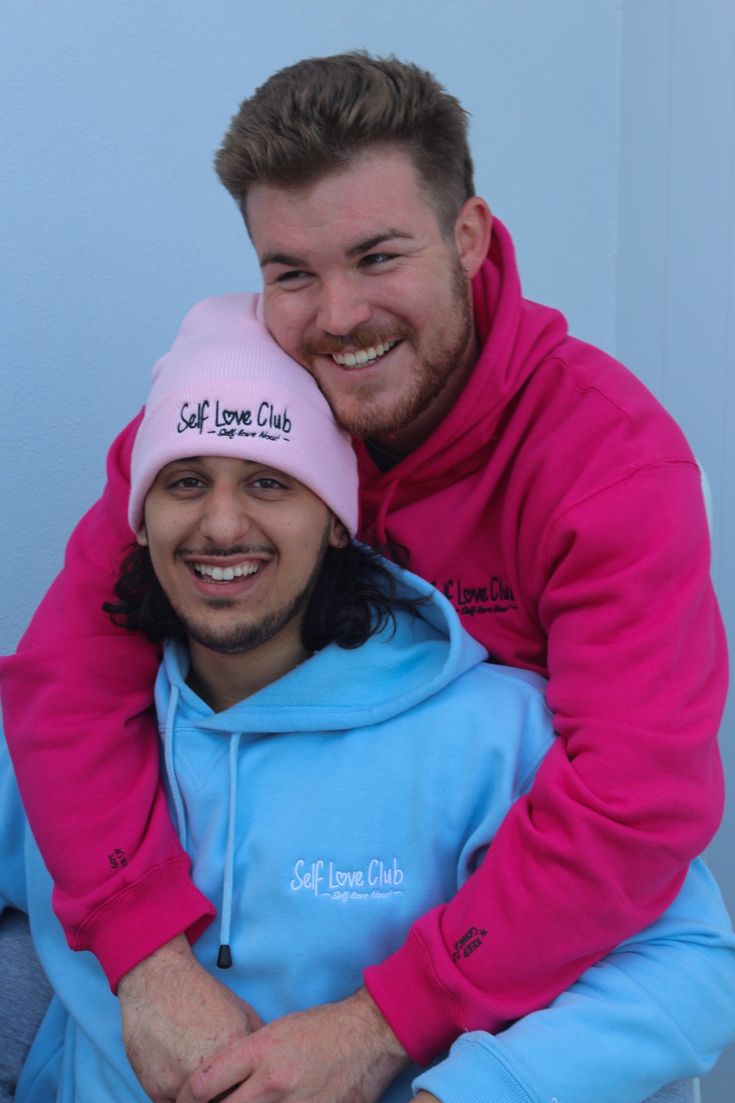 Self Love Club - Pink Hoodie Black Branding