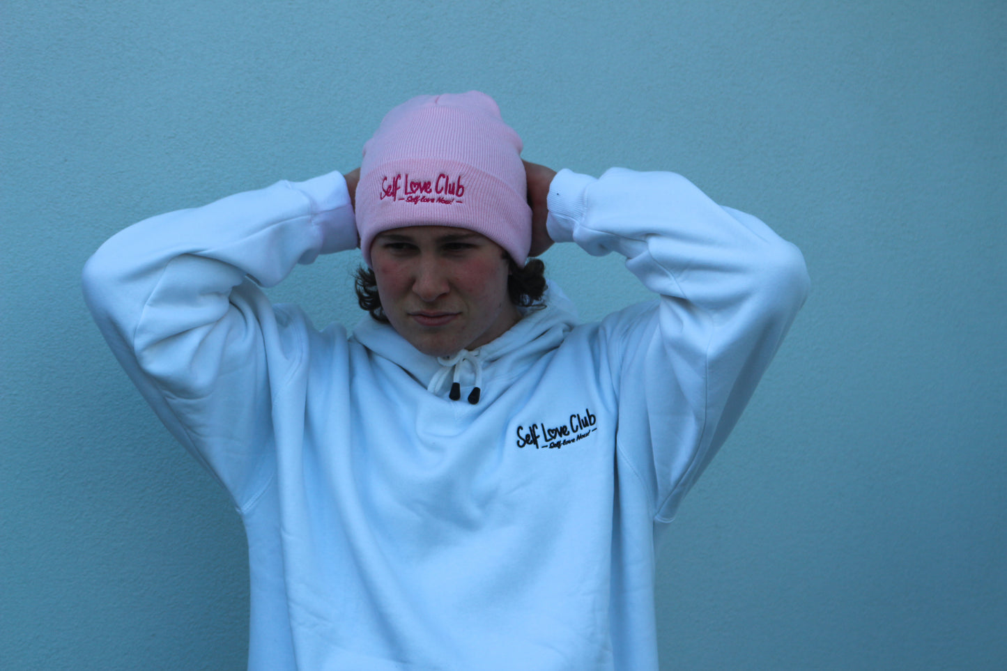 Self Love Club - Pink Beanie Pink Branding