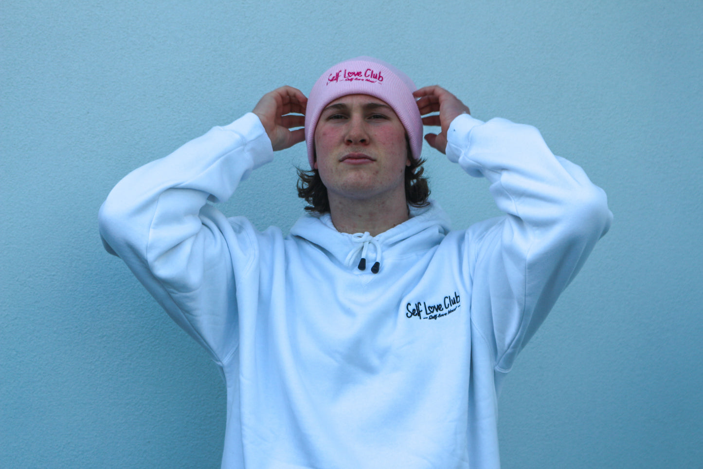 Self Love Club - Pink Beanie Pink Branding