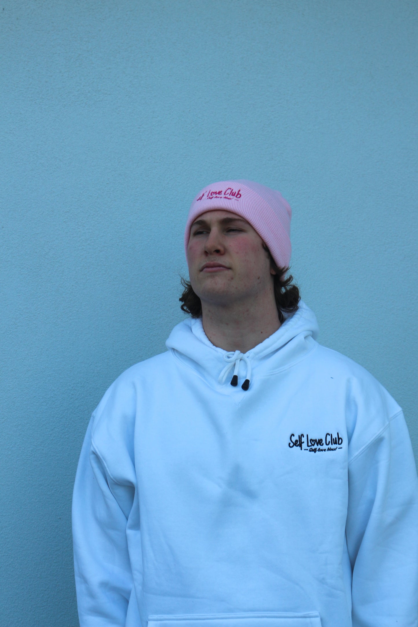 Self Love Club - White Hoodie & Black Branding