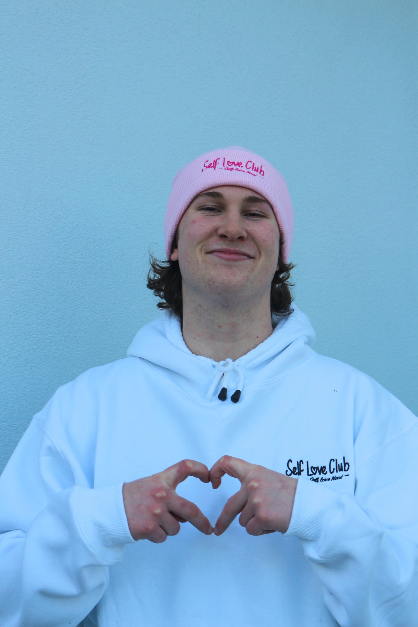 Self Love Club - White Hoodie & Black Branding