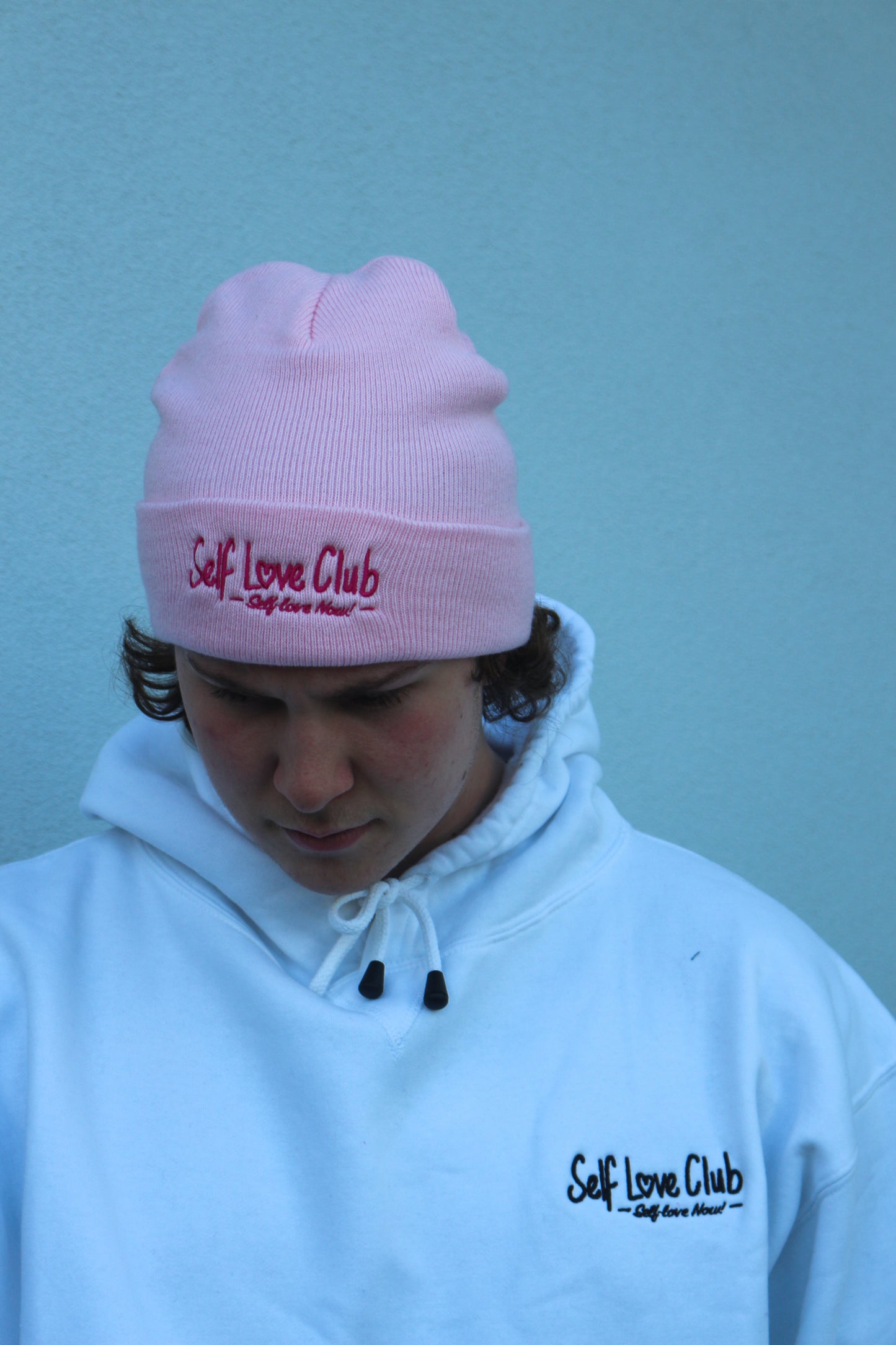 Self Love Club - Pink Beanie Pink Branding